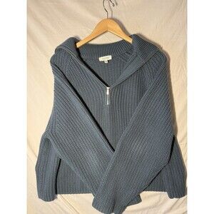 Talbots Women's XXL Navy Blue Cotton Blend Sweater Cardigan